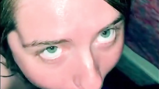 First-Timer girl with yam-sized figure is getting on all fours on the floor and inhaling a rock rock hard beef whistle