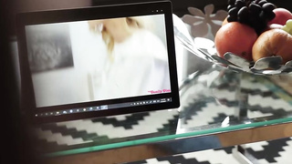 Lovely teenage brown-haired with diminutive orbs gave a oral job to a pal, the other day