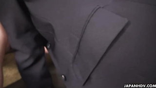 Japanese tramp licks up the beefstick that made her humid down stairs Pornography Movies - Tube8