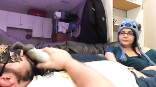 Lush doll with glasses luvs to gargle penises and get her stinky soles gobbled and toes deep-throated