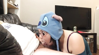 Lush doll with glasses luvs to gargle penises and get her stinky soles gobbled and toes deep-throated