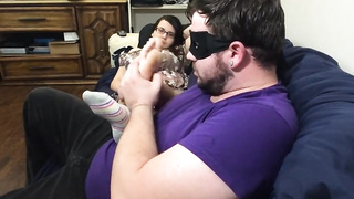 Hooded fellow has a thing for smelly soles and can't stop nuzzling Kiora's toes, while seeing TV