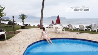 Cristina Almeida in a pic shoot, filmed by her spouse's cheating