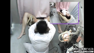 Magnificent black-haired housewife Yoko (33) -Inner check-up table exam (first-ever half) -All gynecological exam File04-b
