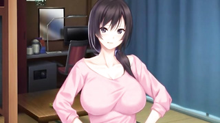 Large boobed Anime Porn dark haired is yelling while getting smashed from the back, in the douche