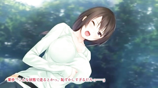 Large boobed Anime Porn dark haired is yelling while getting smashed from the back, in the douche