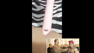 Splendid dame is fapping with a hair brush, because she is desperate to practice an climax