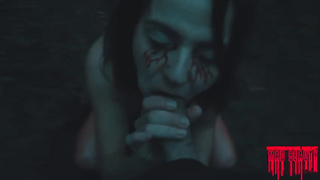 Stiffy liking stunner is fellating schlongs in a local woods, in swap for a supreme penetrate