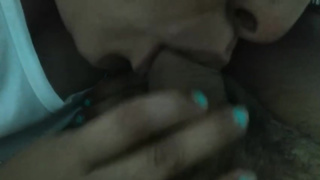 Plump honey is throating her paramour's dinky as deep as she can, to satisfy him