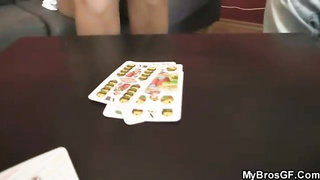 Ponytailed ash-blonde is blowing a firm manhood and then getting pummeled while her beau is seeing