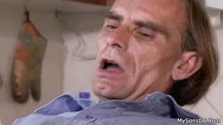 Instead of doing her homework, pigtaild nubile black-haired is railing a rock rigid jizz-shotgun in the kitchen