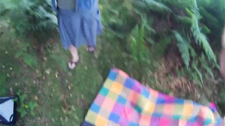 Buxom dark-haired is frolicking with her milk baps and getting nailed firm, in the nature