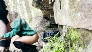 Risky Drill In The Forest With Puny Teenage, Pleads To Pummel And Deepthroat My Salami And Then Guzzles My Spunk