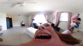 Mischievous honey is displaying her soles and hatch in front of the camera, for her faithful worshippers