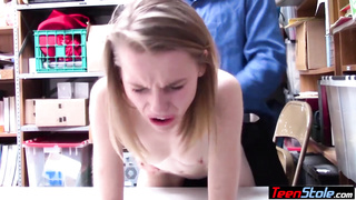 Helpless russian nubile thief Catarina Petrov complying a muddy LP officer