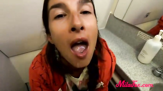 Crazy dark-haired is deep-throating man-meat in a flat, expecting that no one will notice that