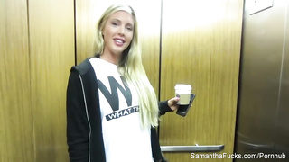 Samantha Saint is a magnificent light-haired stunner who is in the mood for a supreme plumb