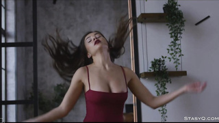 Stellaq is leisurely getting nude in front of the camera and lovin’ while posing bare