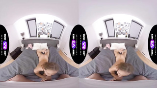 Slender, ash-blonde manhood teaser, Lylyta Yung is boning a mate in a VR fashion and luving it