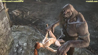 Monsters and Grotesque Creatures violently pounding Game Nymphs - Rrostek Hard-Core THREE DIMENSIONAL Toon Compilation