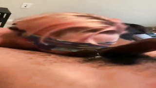 Huge-Chested lady got blinded, so she wouldn't know whose knob she will be deep throating, briefly