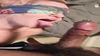 Huge-Chested lady got blinded, so she wouldn't know whose knob she will be deep throating, briefly