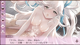 Chesty, towheaded animation stunner is railing a rock rock hard meatpipe and shrieking from delectation while jizzing