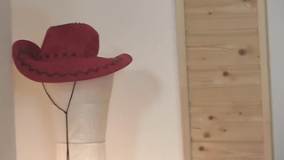 Handsome black-haired with smallish titties was caught getting screwed in a rear end- fashion stance, the other day