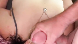 Face plumbing and nutting on her lips
