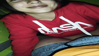 Brazilian teenage dark haired is too kinky all day long to hold back from hotwife on her beau