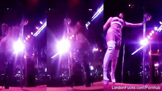 Japanese brown-haired, London Keyes is posing and taunting on webcam even while having a bathroom