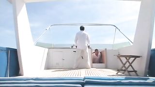 Hottie gets dual romped on a boat