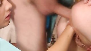 Handballing and assfuck therapy to their mature patient