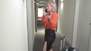 Huge-Titted towheaded girl is getting penetrated on the bed after providing a oral pleasure to her fresh neighbor