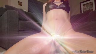 Smoking red-hot nurse with crimson hair is posing on webcam in a mind-blowing uniform, just for joy