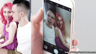 Flirty stunner, Alien Fox is working as an hooker dame and oftentimes getting banged from the back