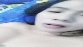 Chinese black-haired is attempting to film a homemade porno movie, because she wants to become a superstar