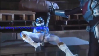 Hooded honey is about to get porked from the back, but she wants to struggle very first