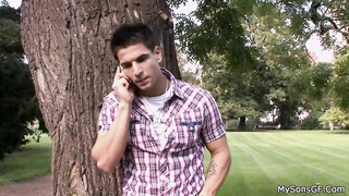 Crazy blond nymph enticed her daddy in law and fellated his wood before having hump with him