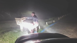 The female in white at the crossroads took a chunk of dick that even fell!