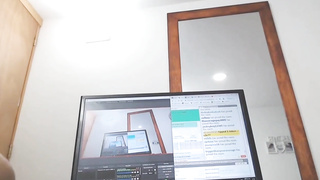 Hefty culo honey, Kiley is posing in front of the camera in lil', black underpants