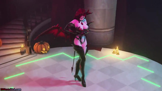 [MMD] Halloween Off The Hook! Succubus dances for you and screws her gimps (NSFW version)