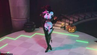 [MMD] Halloween Off The Hook! Succubus dances for you and screws her gimps (NSFW version)