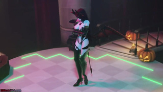 [MMD] Halloween Off The Hook! Succubus dances for you and screws her gimps (NSFW version)