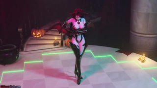 [MMD] Halloween Off The Hook! Succubus dances for you and screws her gimps (NSFW version)