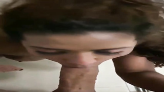 Brazilian honey with rock-hard fun bags and sunburn lines is getting on all fours on the floor while inhaling manhood