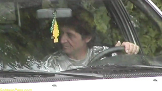 Ebony honey is having casual romp with a cab driver, to pay for the rail