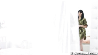 Inked teenage dark-haired, Tetti Dew Korti is groaning while getting ravaged stiff, from the back