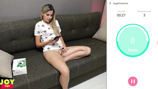 Lovely bonde is frequently using bang-out fucktoys while alone at home, because they make her jizm