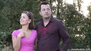 Ultra-Kinky dark-haired asks a buddy to tear up her and leans over after fellating his man-meat